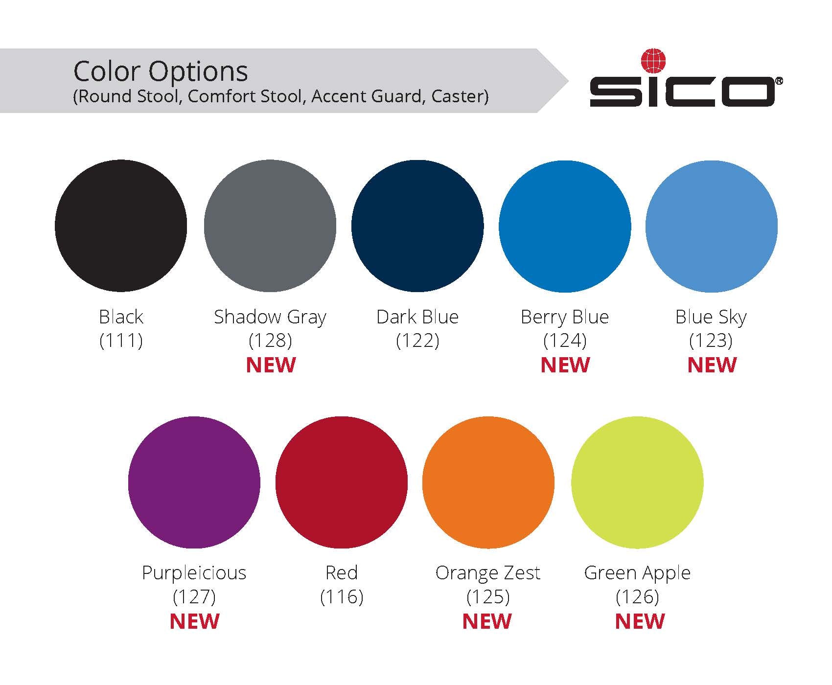 SICO Colored Casters 4"