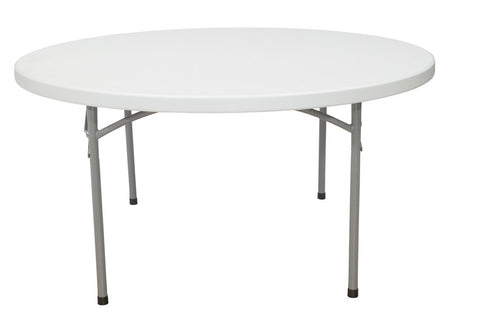 Lightweight round folding tables National Public Seating, Plastic